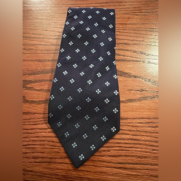 Joseph  Feiss Navy And Light Blue Patterned Tie